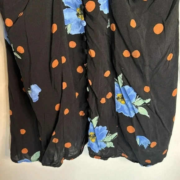 Free People Date Night Mini Dress Floral Polka Dot Size Medium - Picture 10 of 14